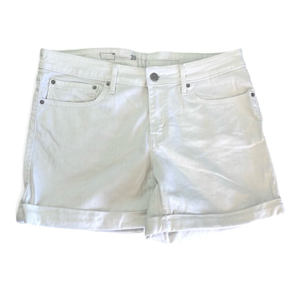 Levi’s White Cuffed Shorts Size 30